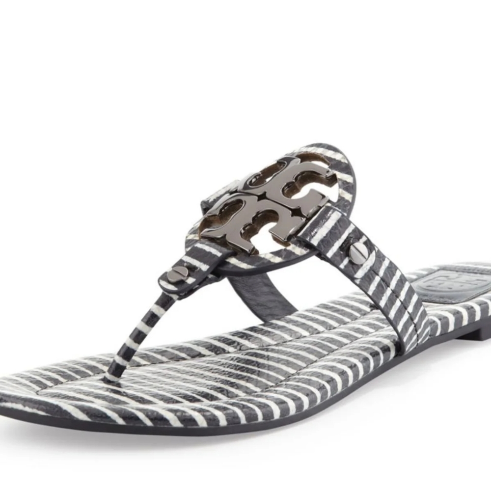 Tory Burch Miller Sandal (Metal Logo)